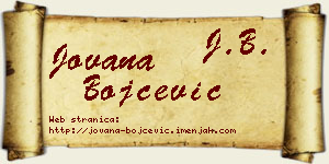 Jovana Bojčević vizit kartica